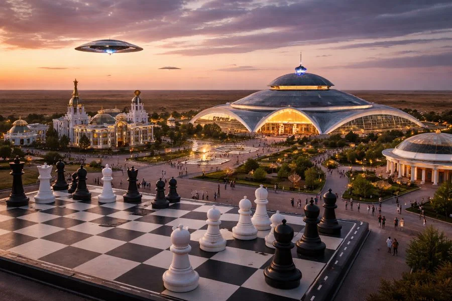 Инопланетяне и пешки: почему в России построили целый город, посвященный шахматам?