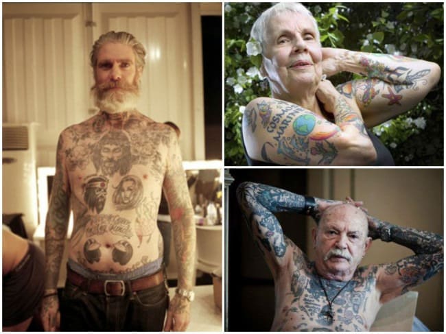 Как выглядят татуировки в старости, сделанные в молодости: фото в молодости и в старости