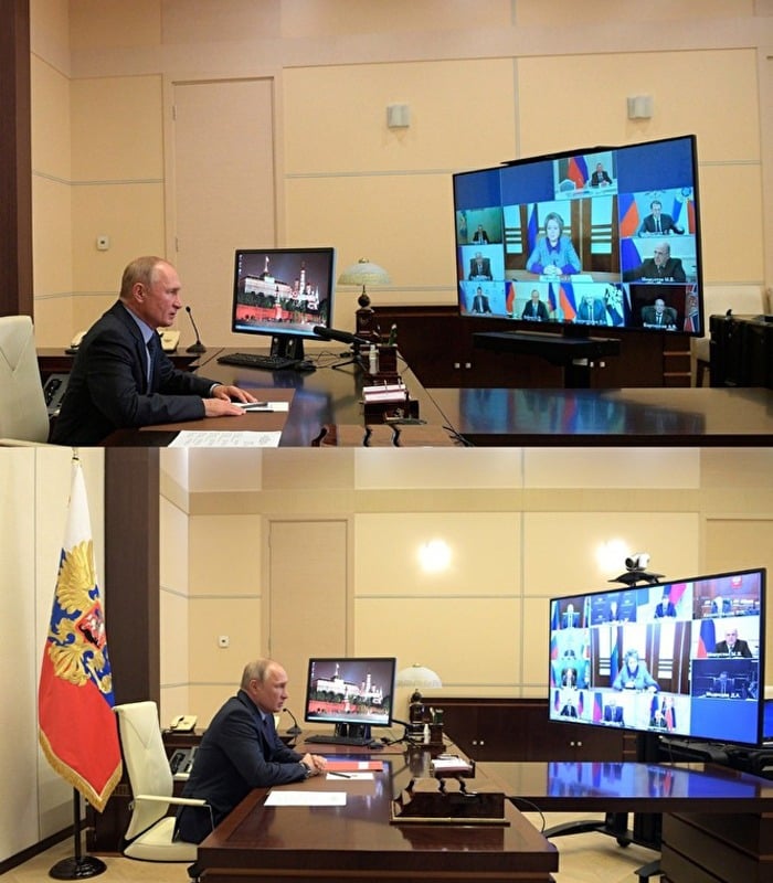 Отличая в двух одинаковых кабинетах Путина, нашли пользователи сети