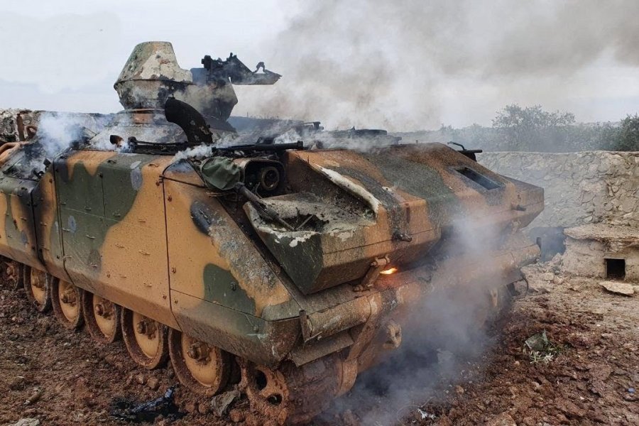 В Сирии российские танки Т-90 разгромили 20 турецких танков в открытом бою